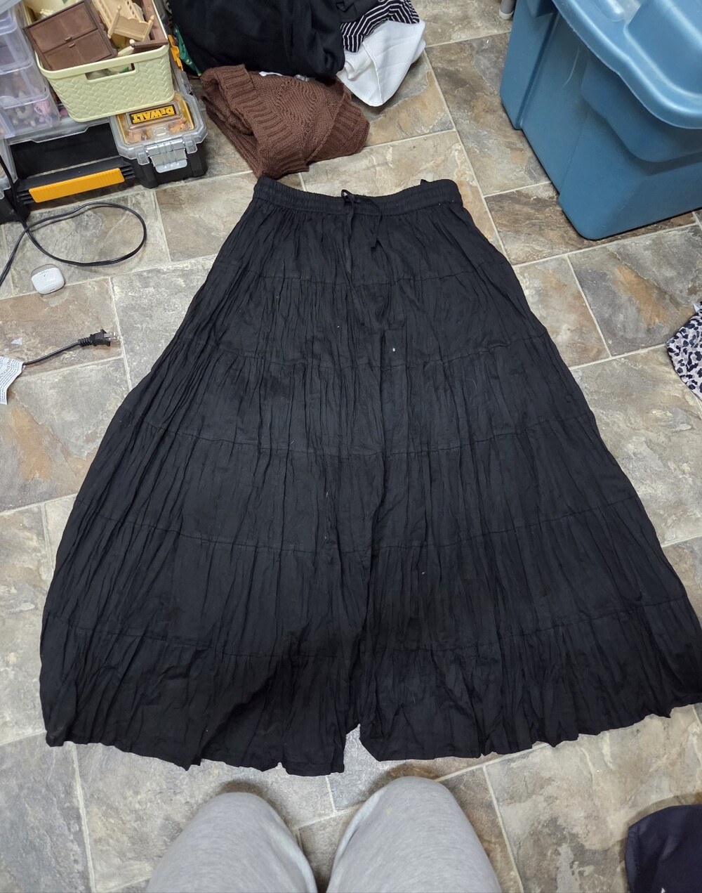 Black Tiered Maxi Skirt - Classic Women's Skirt